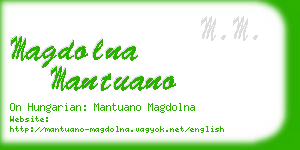 magdolna mantuano business card